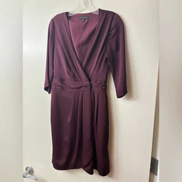banana republic burgundy dress Burgundy Marled Knit Midi Dress